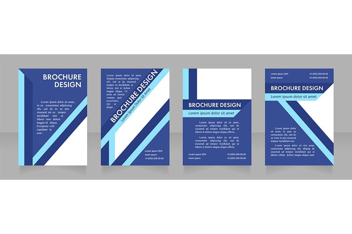 Universal brochure layout design template set