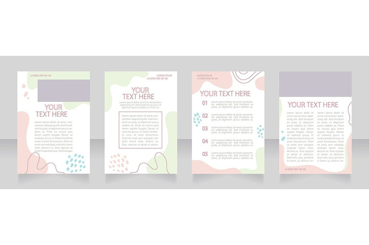 Universal brochure layout design template set