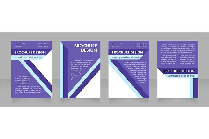 Universal brochure layout design template set