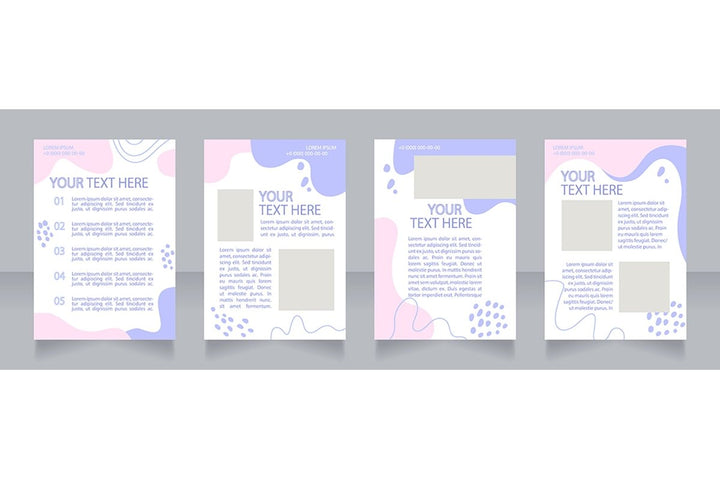 Universal brochure layout design template set