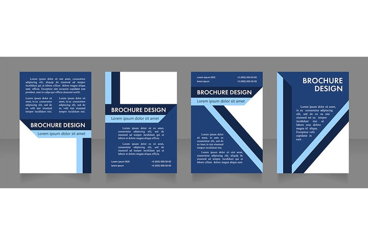Universal brochure layout design template set