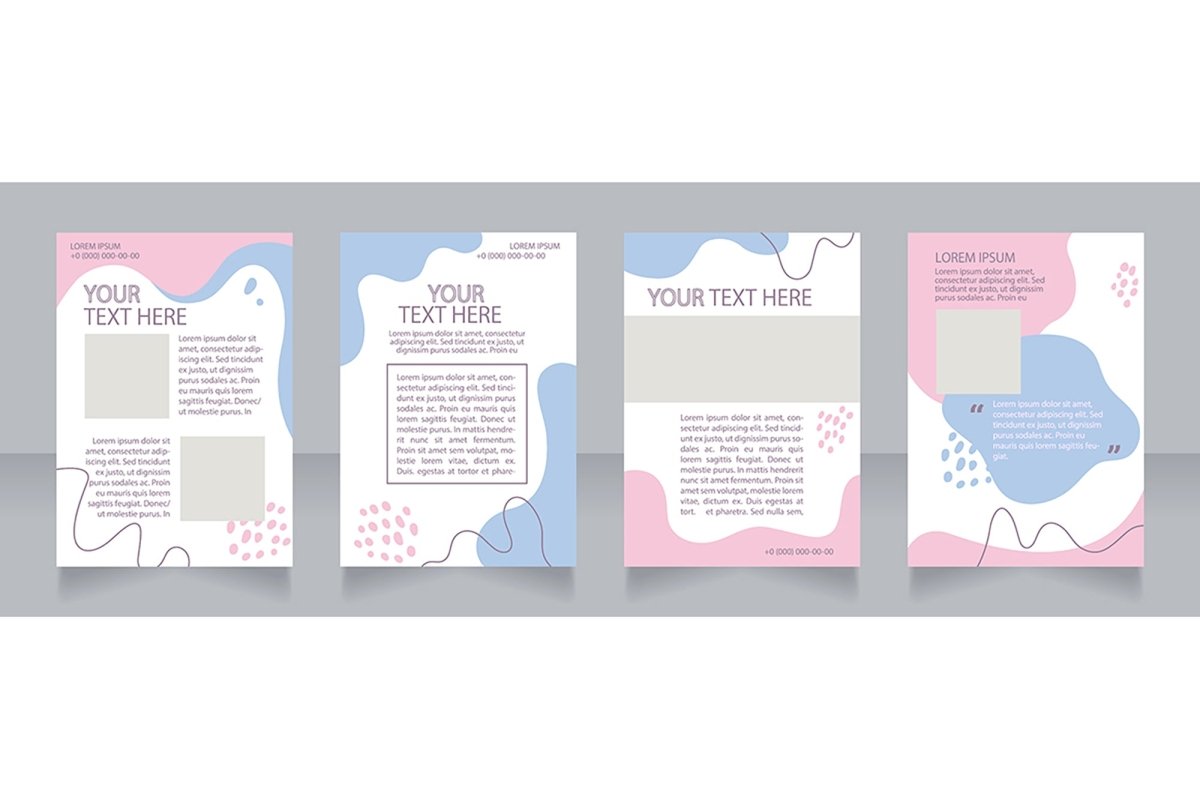 Universal brochure layout design template set