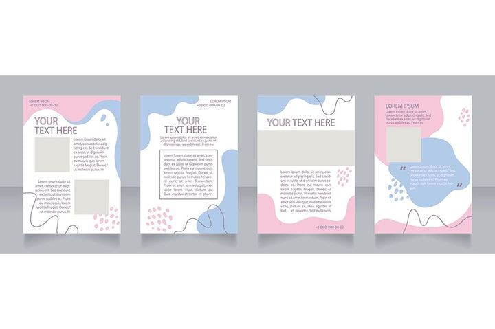 Universal brochure layout design template set