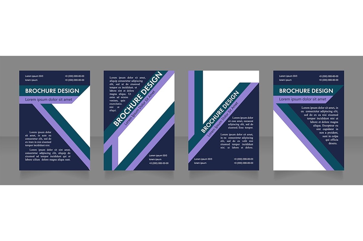 Universal brochure layout design template set
