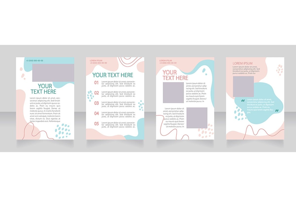 Universal brochure layout design template set