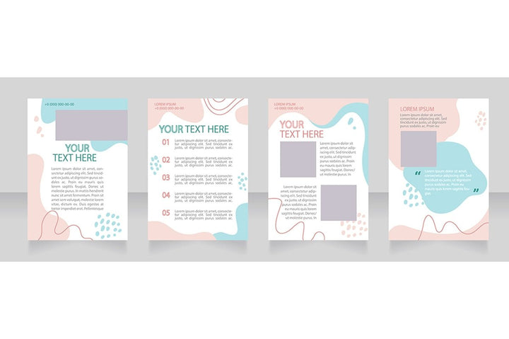 Universal brochure layout design template set