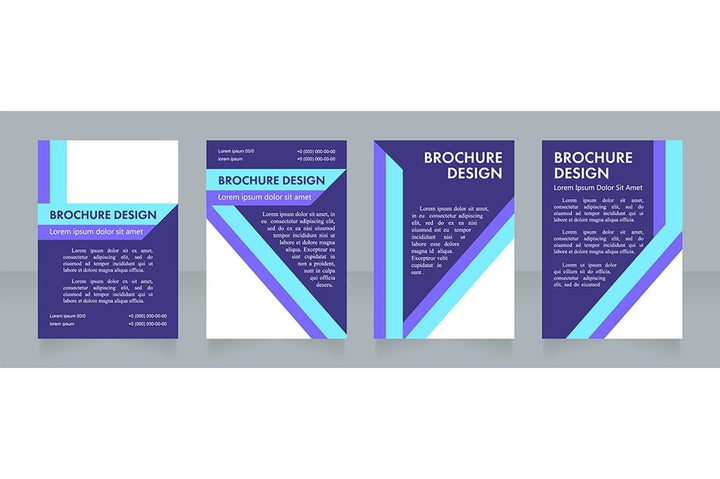 Universal brochure layout design template set