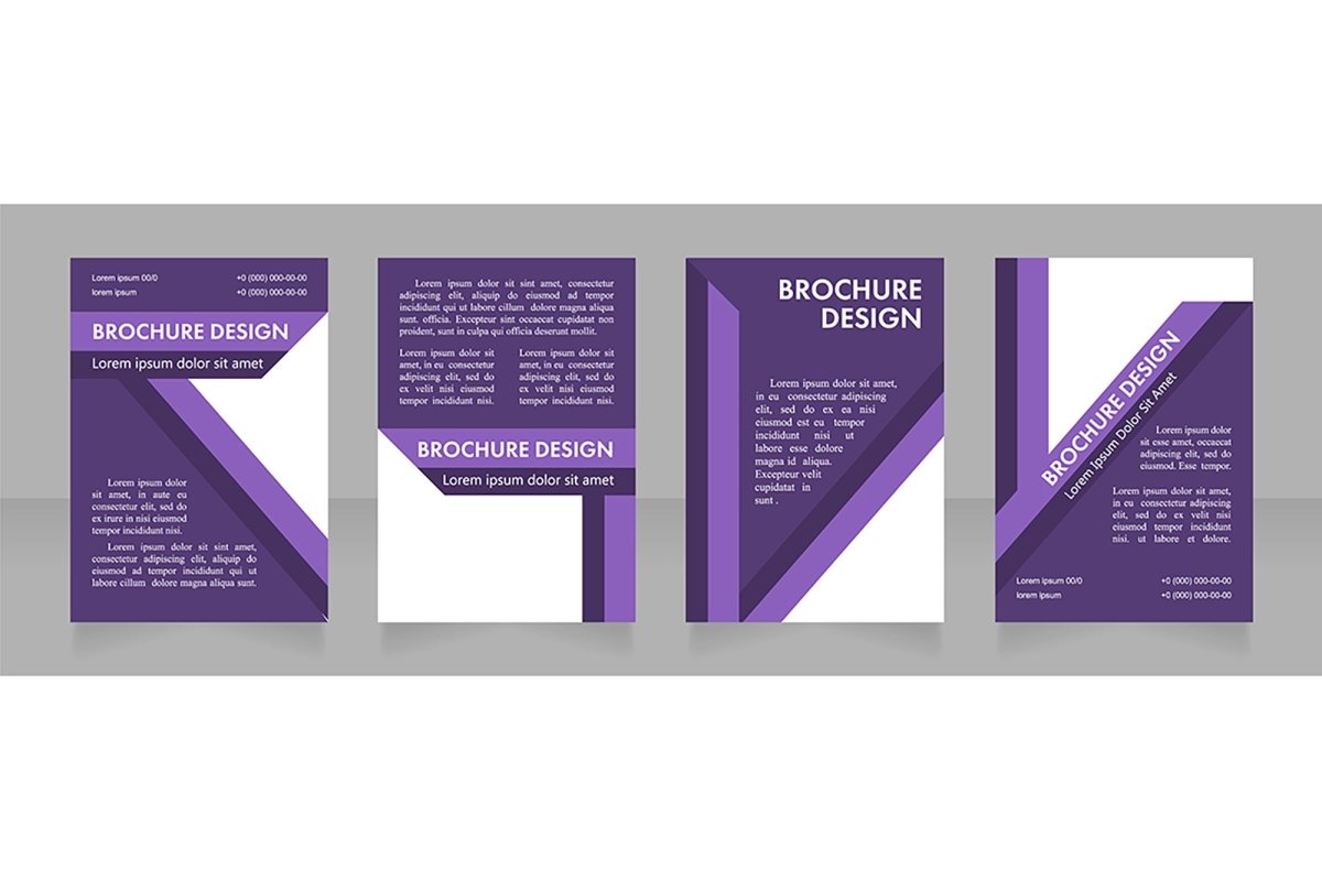 Universal brochure layout design template set