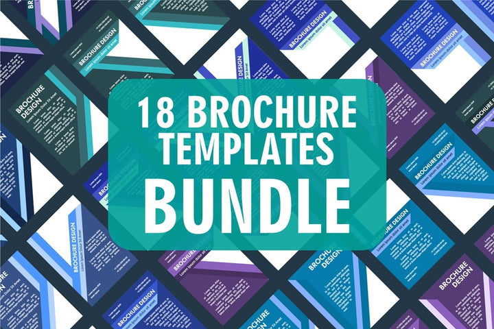 Universal brochure layout design template set