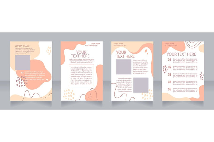 Universal brochure layout design template set