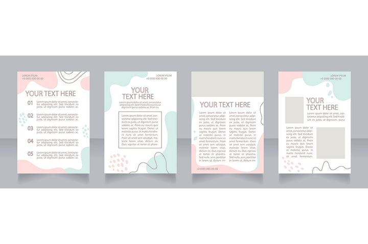 Universal brochure layout design template set