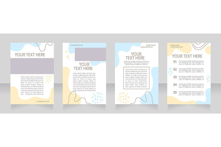 Universal brochure layout design template set