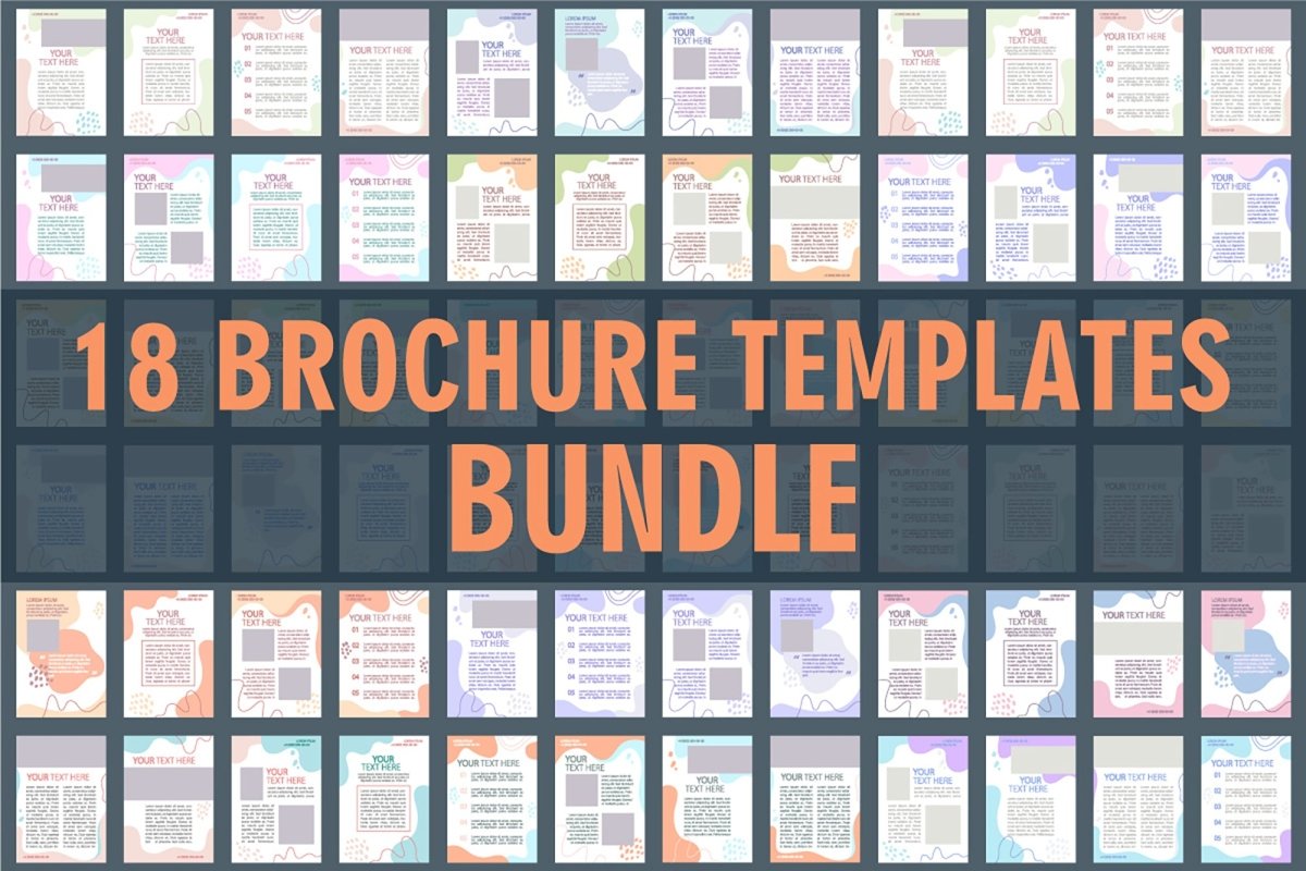 Universal brochure layout design template set