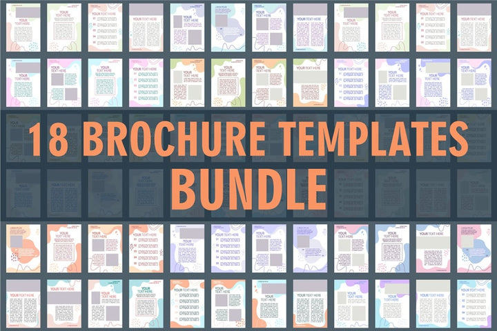 Universal brochure layout design template set