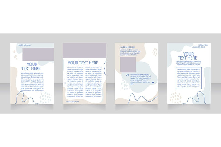 Universal brochure layout design template set