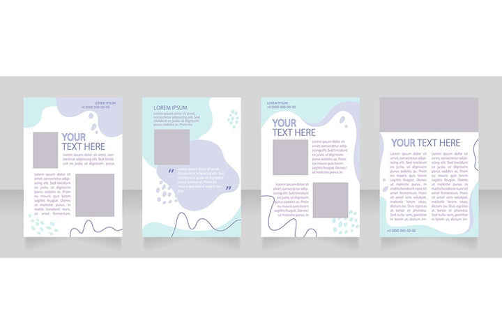Universal brochure layout design template set