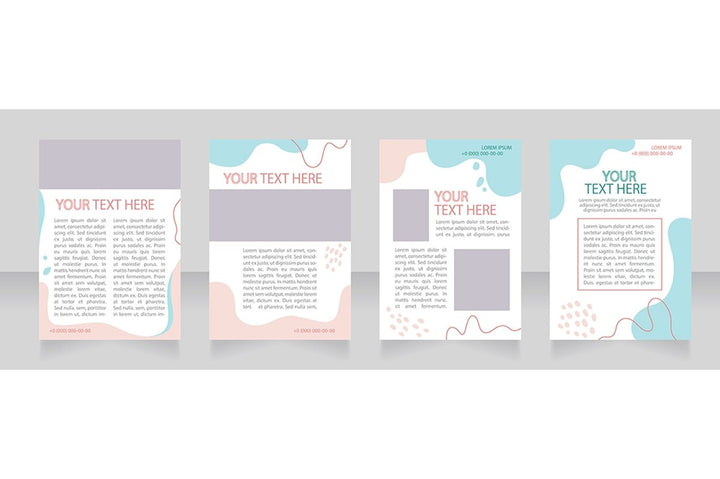 Universal brochure layout design template set
