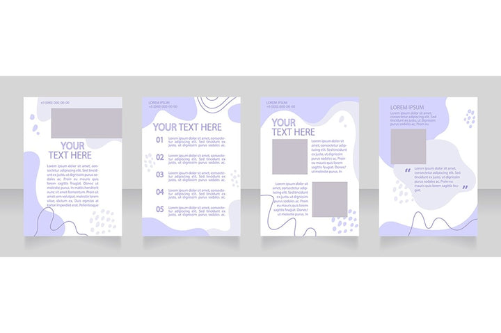 Universal brochure layout design template set