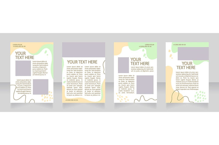 Universal brochure layout design template set