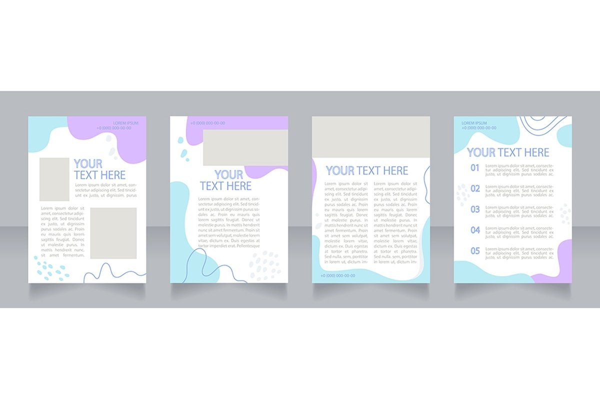 Universal brochure layout design template set