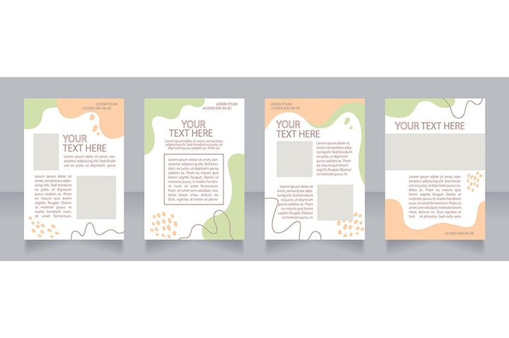 Universal brochure layout design template set