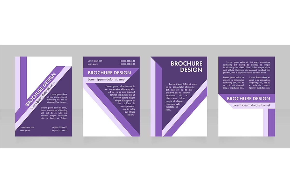 Universal brochure layout design template set