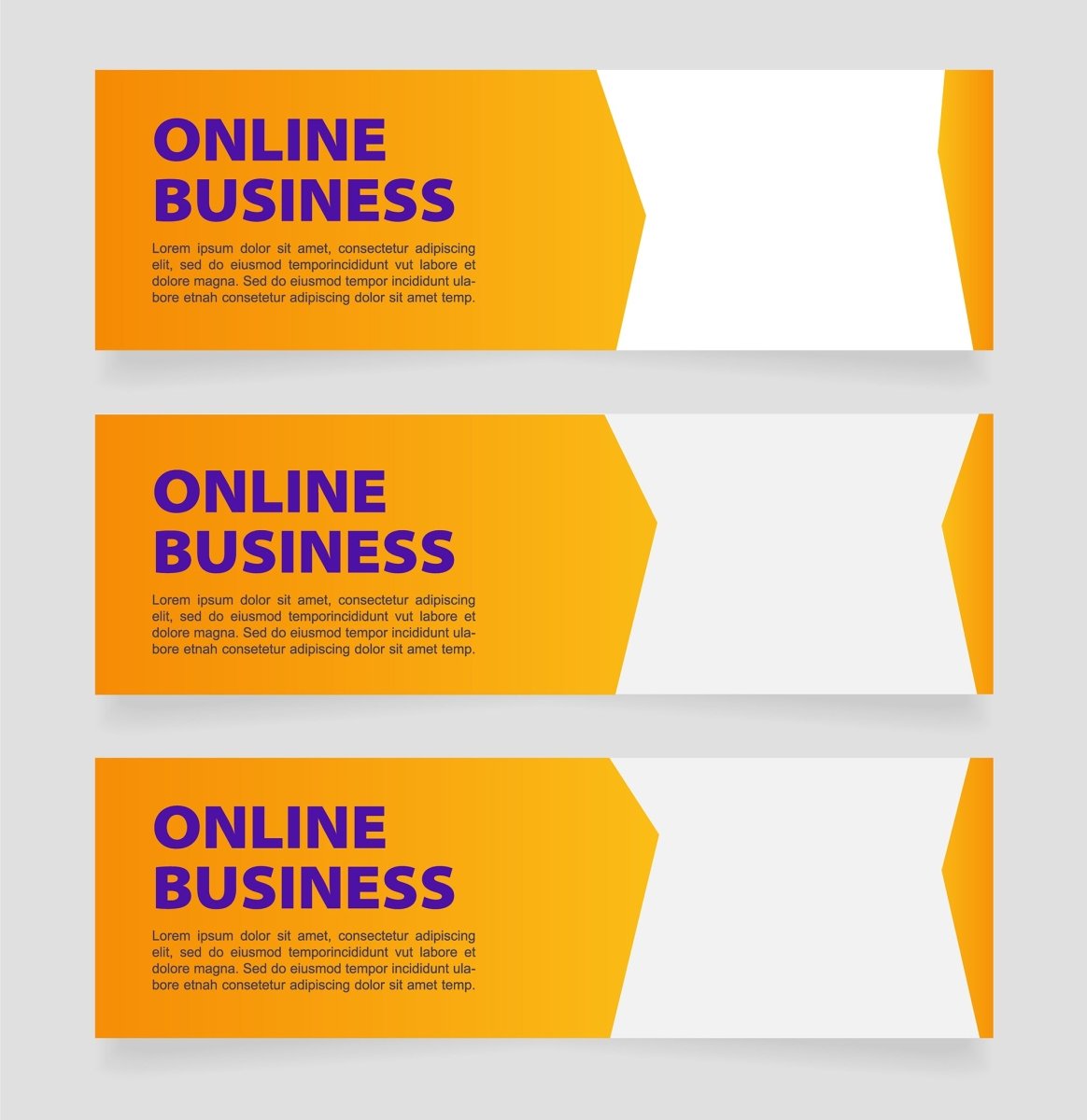 Universal web banner design template bundle