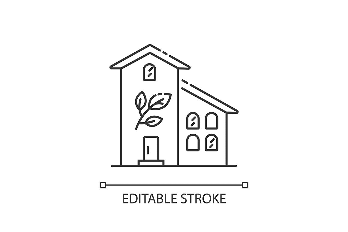 Urban infrastructure pixel perfect linear icons set