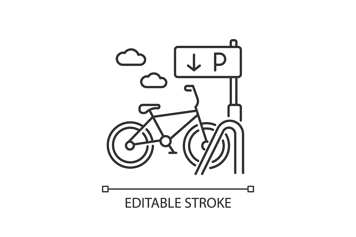 Urban infrastructure pixel perfect linear icons set