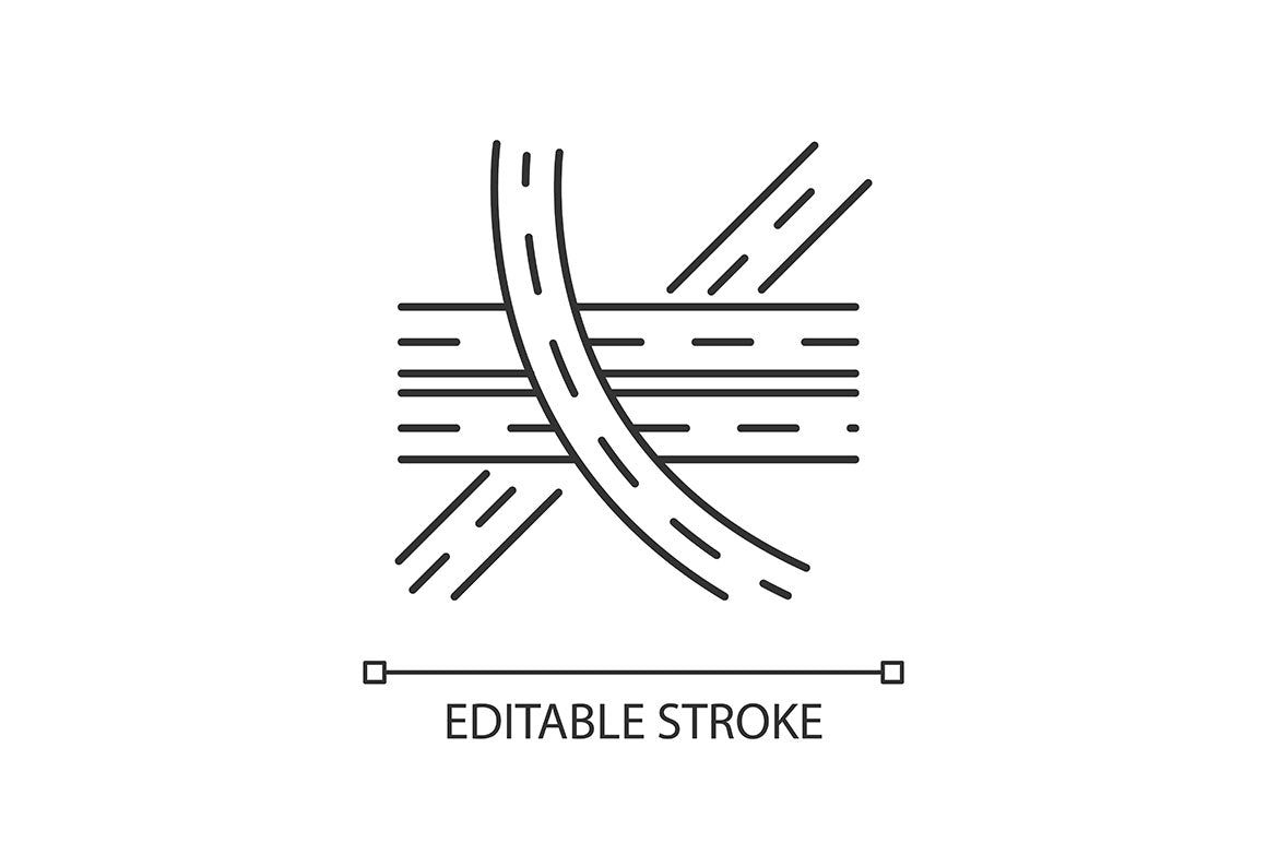 Urban infrastructure pixel perfect linear icons set