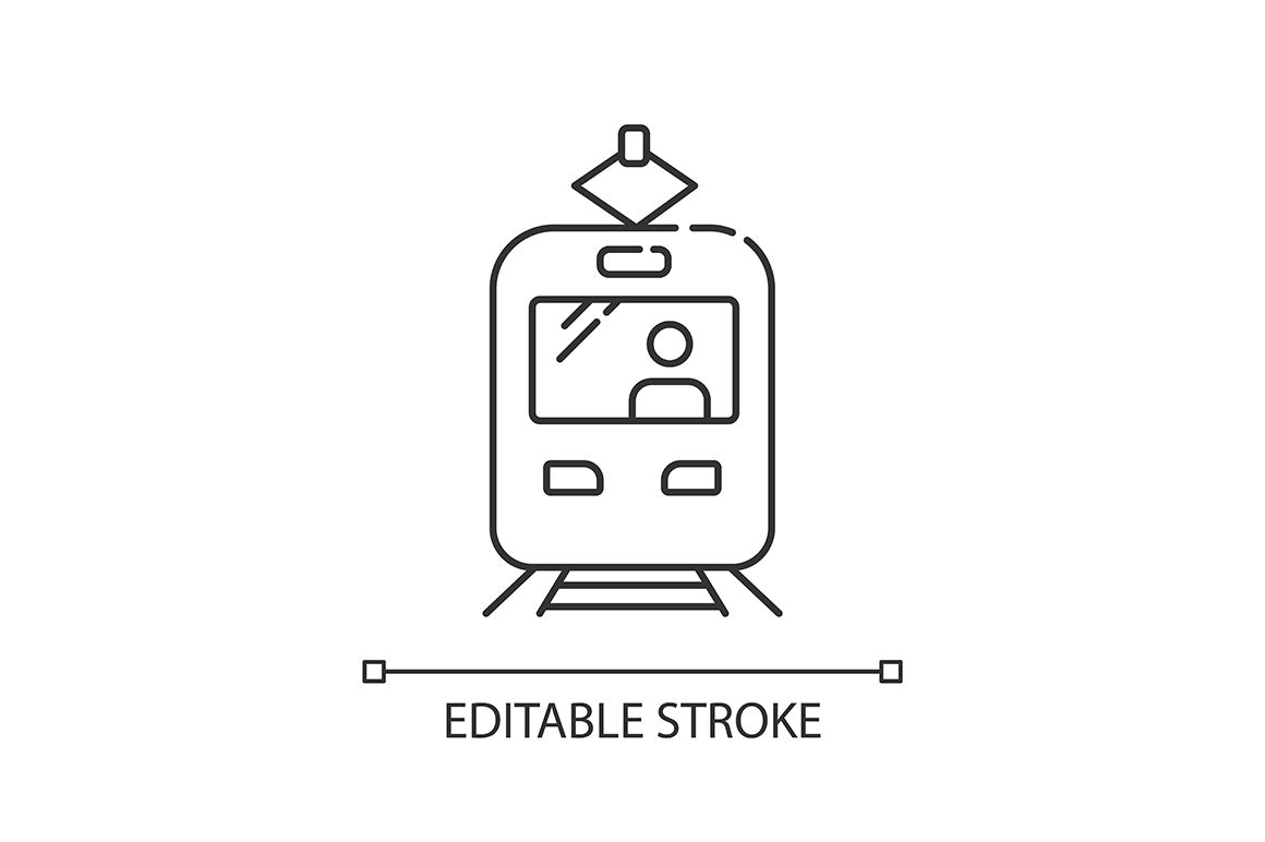 Urban infrastructure pixel perfect linear icons set