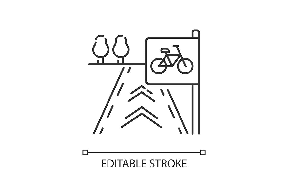 Urban infrastructure pixel perfect linear icons set