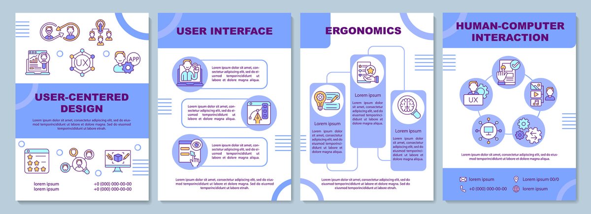 User experience brochure template set