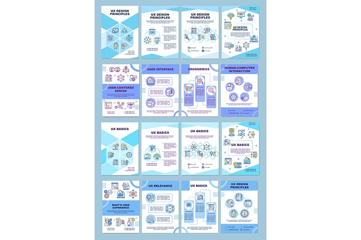 User experience brochure template set