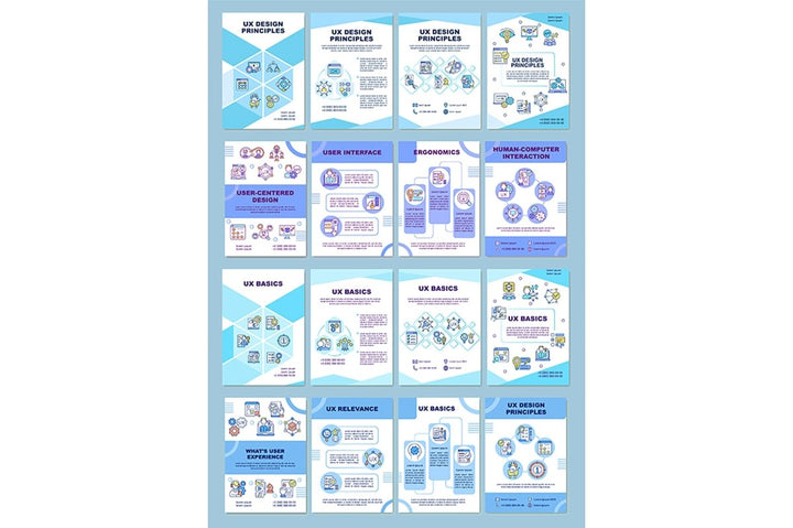 User experience brochure template set