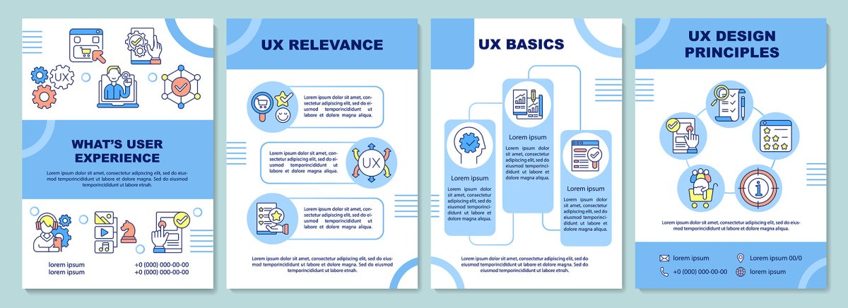 User experience brochure template set