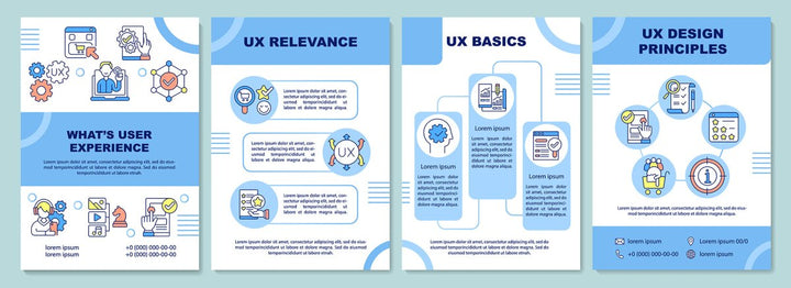 User experience brochure template set