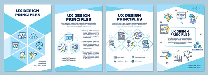User experience brochure template set