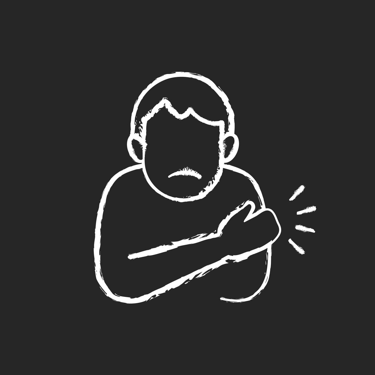 Vaccination and covid passport chalk white icons set on black background