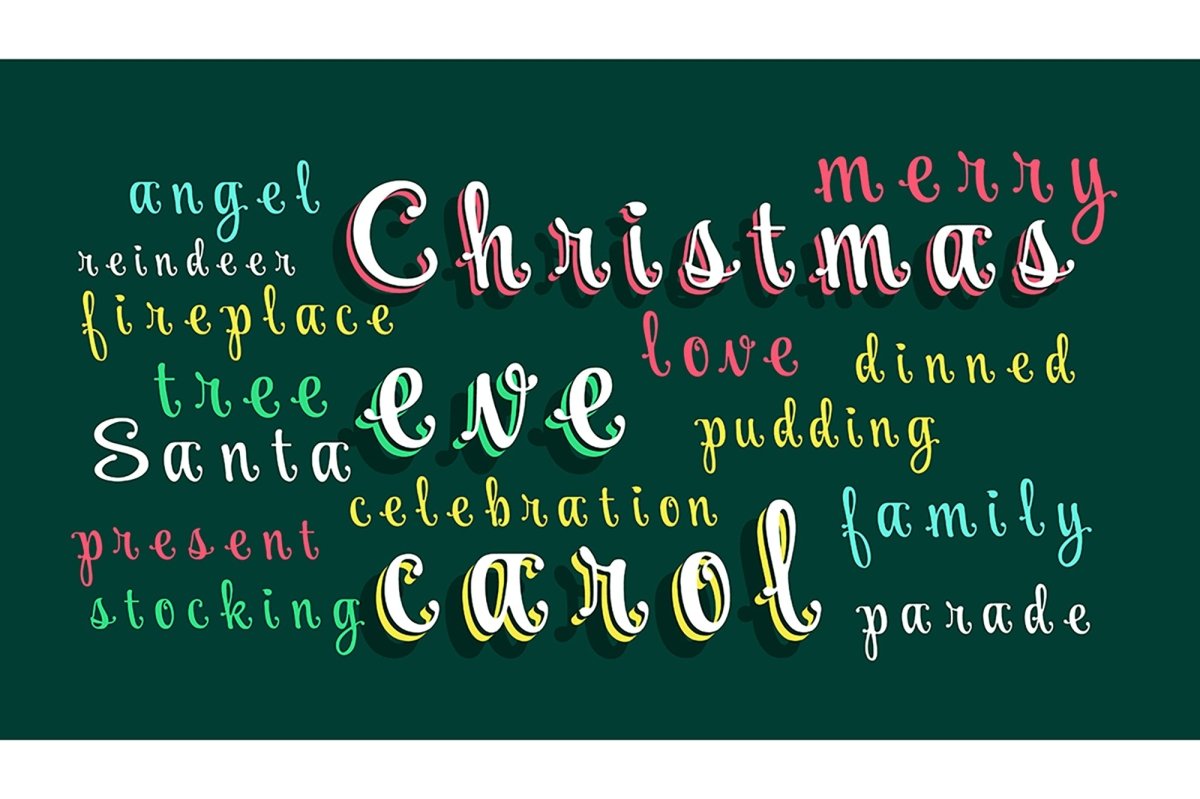 Vector decorative typography bundle