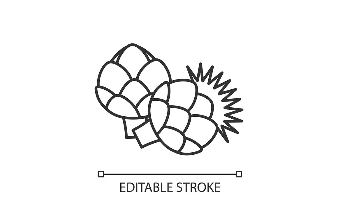 Vegetable pixel perfect linear icons set