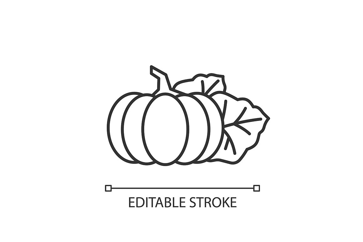 Vegetable pixel perfect linear icons set