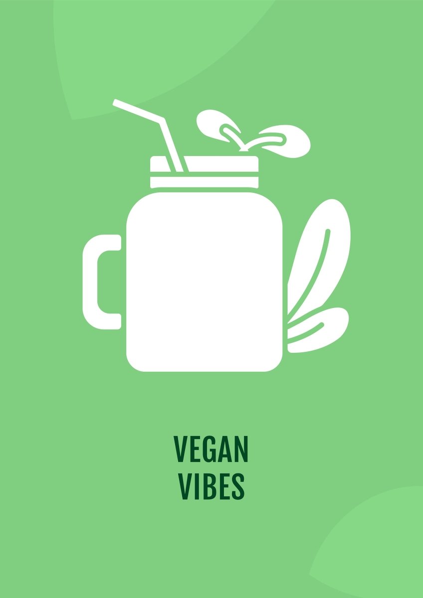 Vegetarian movement greeting cards with glyph icon element set