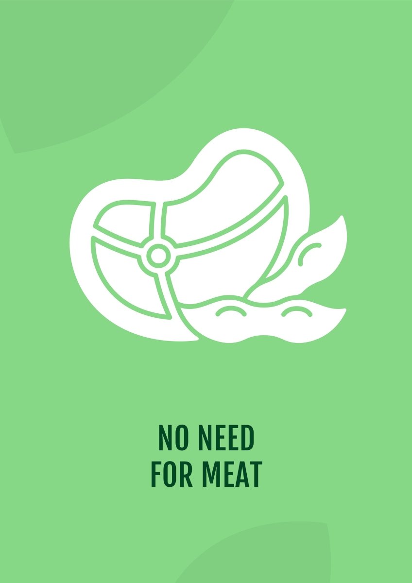 Vegetarian movement greeting cards with glyph icon element set