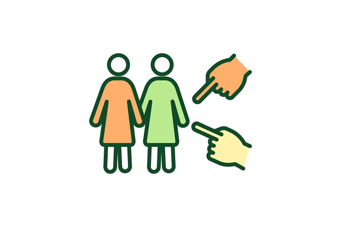 Verbal aggressiveness RGB color icons set