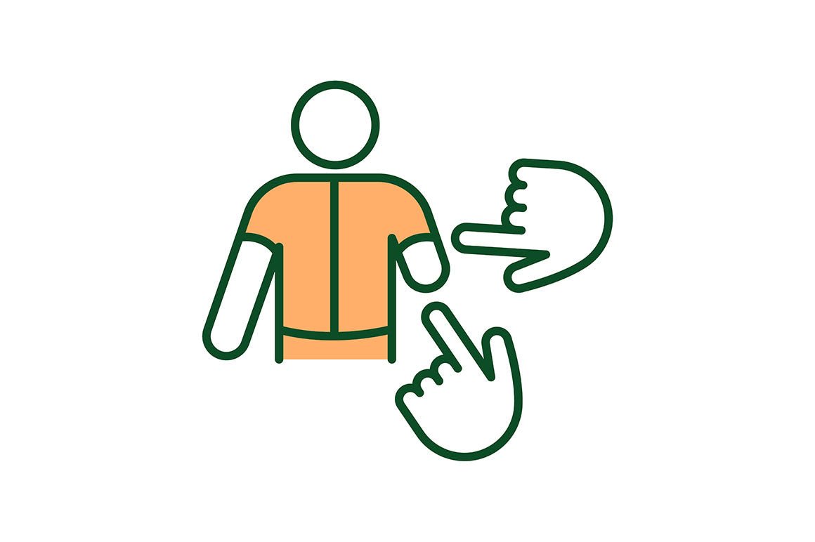 Verbal aggressiveness RGB color icons set