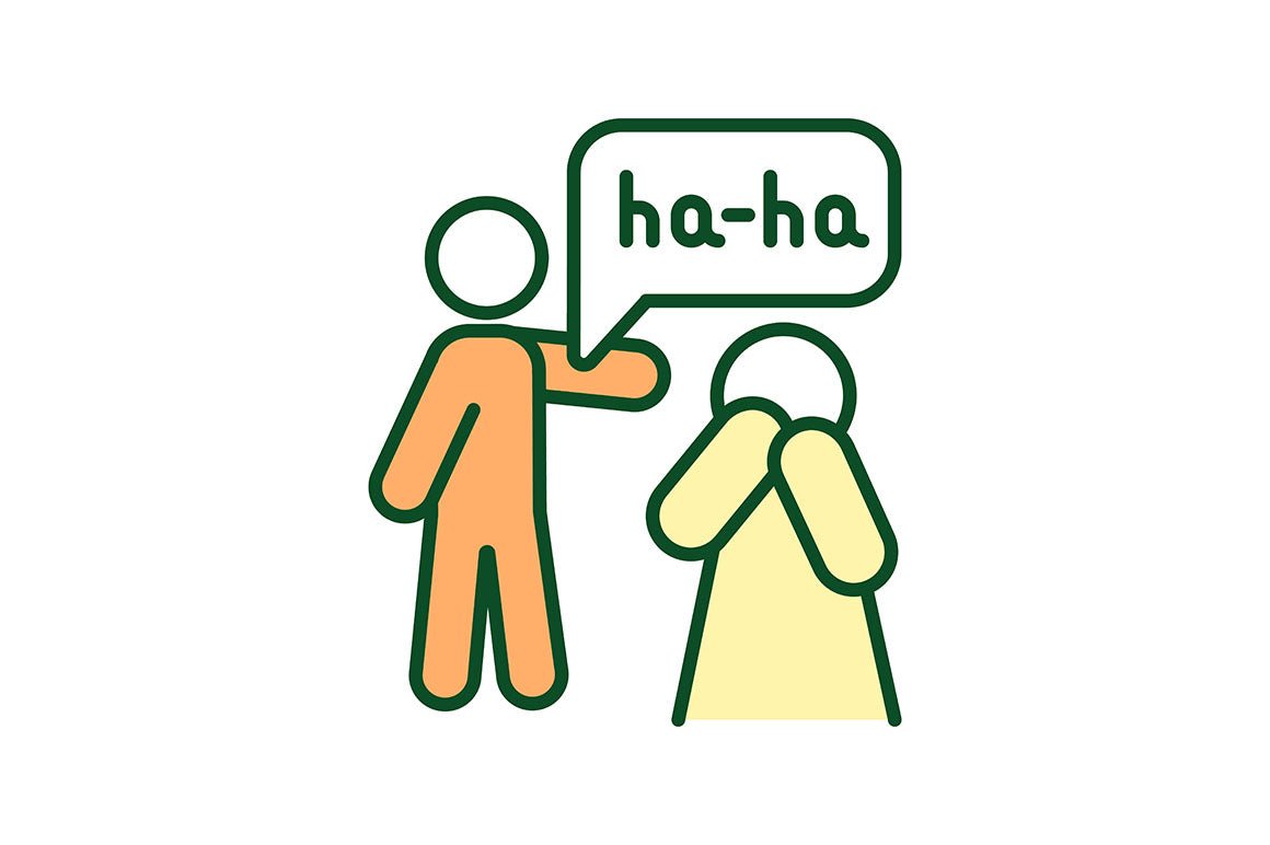 Verbal aggressiveness RGB color icons set
