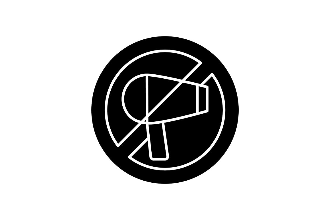 Vr headset black glyph manual label icons set on white space