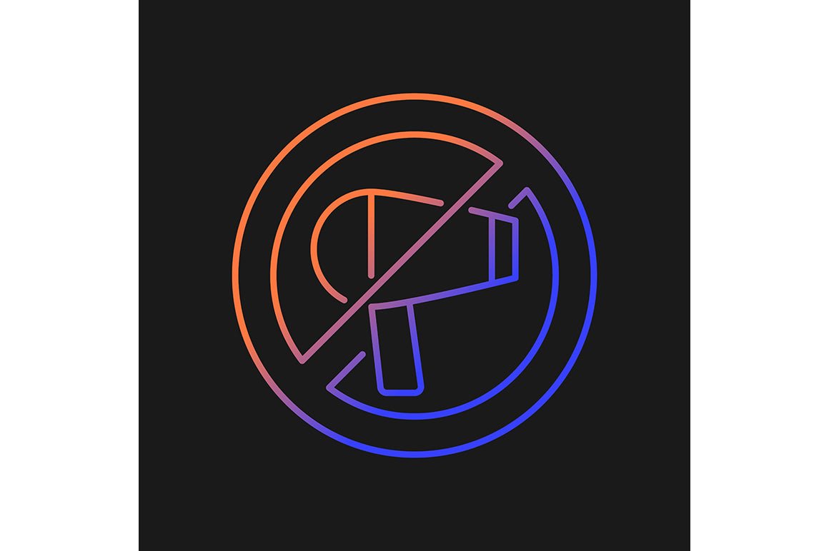 Vr headset gradient manual label icons set for dark and light mode