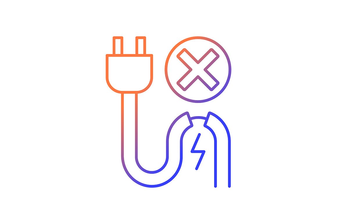 Vr headset gradient manual label icons set for dark and light mode